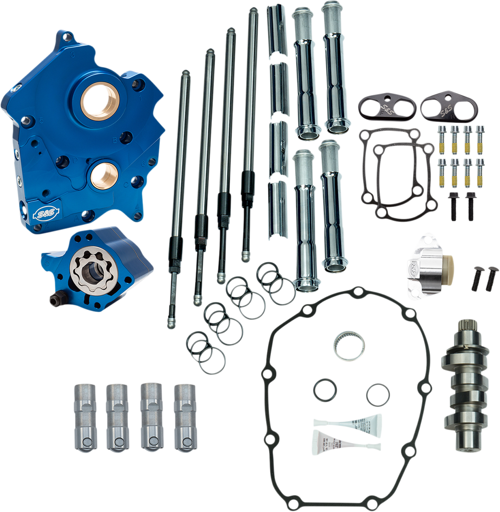 S&S CYCLE Cam Chest Kit with Plate M8 - Chain Drive - Water Cooled - 465 Cam - Chrome Pushrods 310-0999B - Team Dream Rides