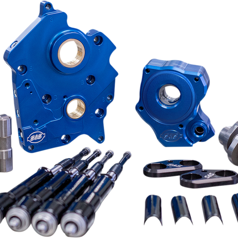 S&S CYCLE Cam Chest Kit with Plate M8 - Chain Drive - Oil Cooled - 465 Cam - Black Pushrods 310-1011B - Team Dream Rides
