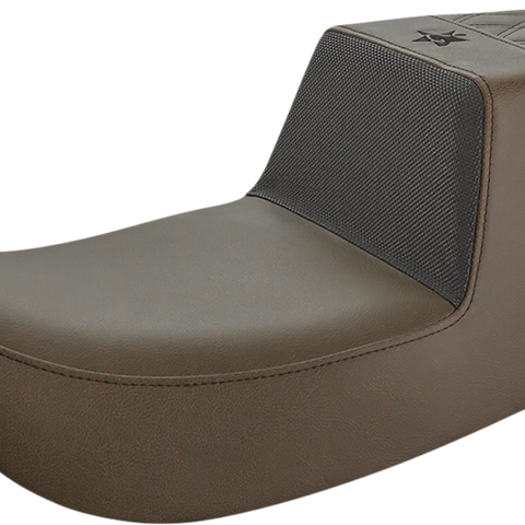 SADDLEMEN Unknown Industries Seat - Front Carbon Fiber/Black Gripper Lumbar/Rear Lattice Stitch - FL UN97-07-173BR - Team Dream Rides