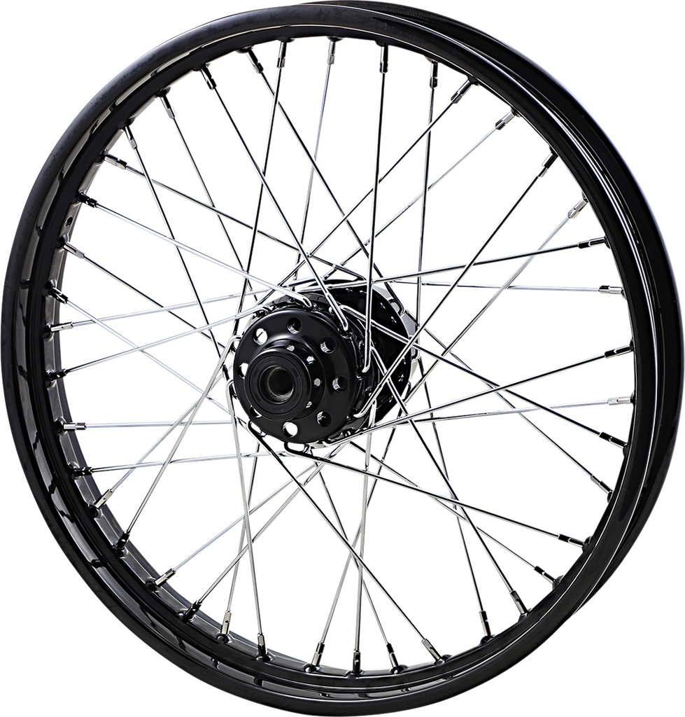 DRAG SPECIALTIES Front Wheel - Single Disc/No ABS - Black - 19"x2.50" - '08-'17 FXD 64388B - Team Dream Rides