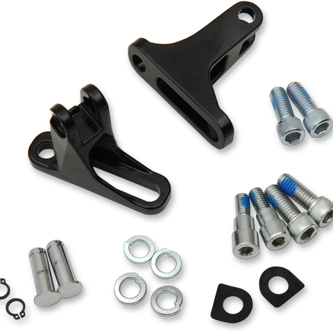 DRAG SPECIALTIES Passenger Footpeg Mount - Black - FLT Short Passenger Footpeg Mount Kit - Team Dream Rides