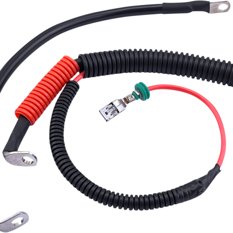 DRAG SPECIALTIES Black Battery Cable Set - '09-'13 FLH/T Battery Cable Set - Team Dream Rides