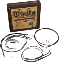 Load image into Gallery viewer, BURLY BRAND Black Vinyl Jail Bar Cable Kit For 12&quot; Handlebars Jail Bar Cable Kit - Team Dream Rides