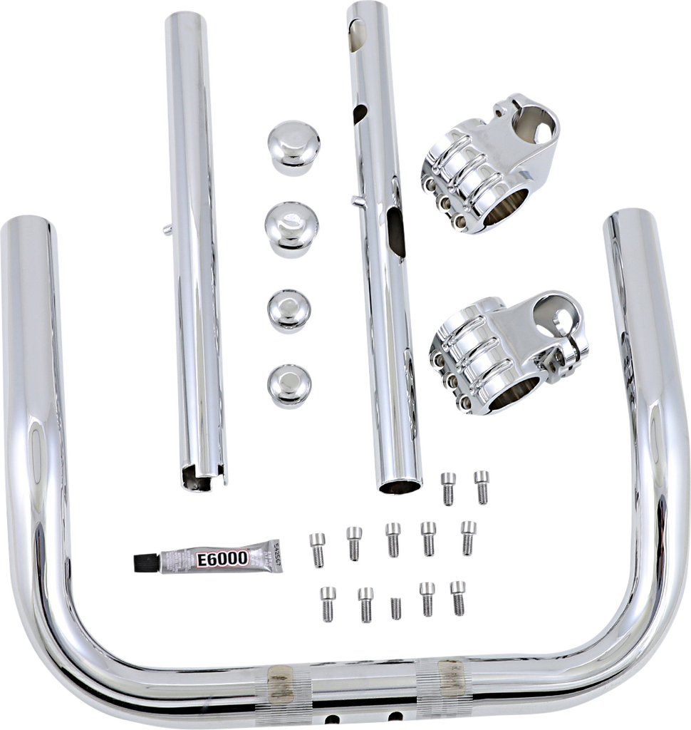 KLOCK WERKS Chrome 10" Klip Hanger Handlebar Pullback Klip Hanger Handlebar - Team Dream Rides