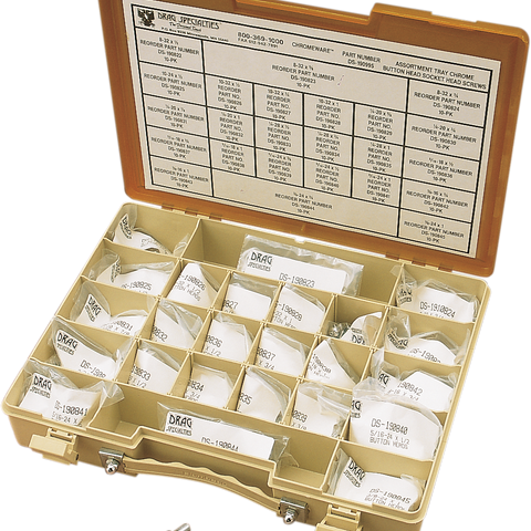 DRAG SPECIALTIES Button Head Screw Assortment Button-Head Bolt Assortment Kit - Team Dream Rides