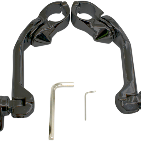 RIVCO PRODUCTS Highway Peg Mount - Black Highway Pegs With Mounting Arms - Team Dream Rides