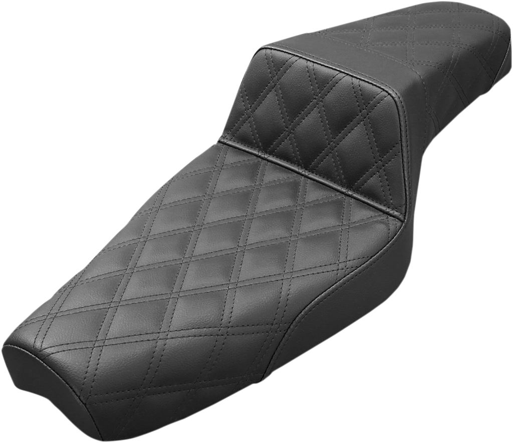 SADDLEMEN Step Up Seat - Lattice Stitched - Black - XL Step Up Seat — Lattice Stitched - Team Dream Rides