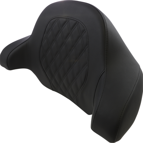 SADDLEMEN Tour-Pak Backrest Pad - Step-Up - Lattice Stitch - Drak Gray Stitch - Team Dream Rides