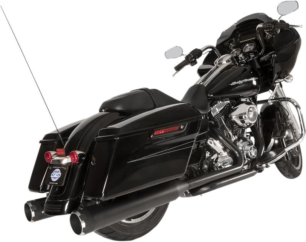 S&S CYCLE El Dorado Dual Exhaust System - Black - Black Thruster 550-0679B - Team Dream Rides