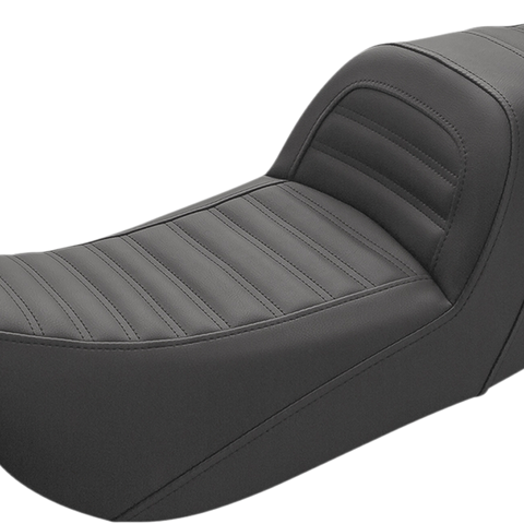 SADDLEMEN Slim Roll & Pleat Seat - Black 897-07-161 - Team Dream Rides