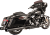 S&S CYCLE El Dorado Dual Exhaust System - Black - Black Thruster 550-0700C - Team Dream Rides