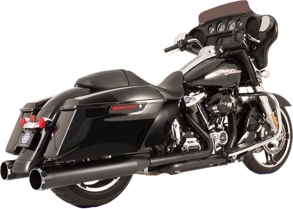 S&S CYCLE El Dorado Dual Exhaust System - Black - Black Thruster 550-0700C - Team Dream Rides