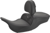 SADDLEMEN Roadsofa* Carbon Fiber Seat - With Driver Backrest - Black 897-07-185BR - Team Dream Rides