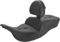 SADDLEMEN Roadsofa* Pillow Top Seat - With Backrest - Black 897-07-181BR - Team Dream Rides