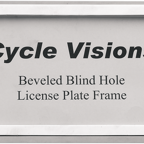 CYCLE VISIONS Beveled License Plate Frame - Chrome Beveled License Plate Frame - Team Dream Rides