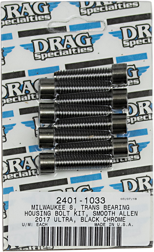 DRAG SPECIALTIES Bolt Kit M8 Transmission Bearing Smooth Part M-Eight Bolt Kit - Team Dream Rides