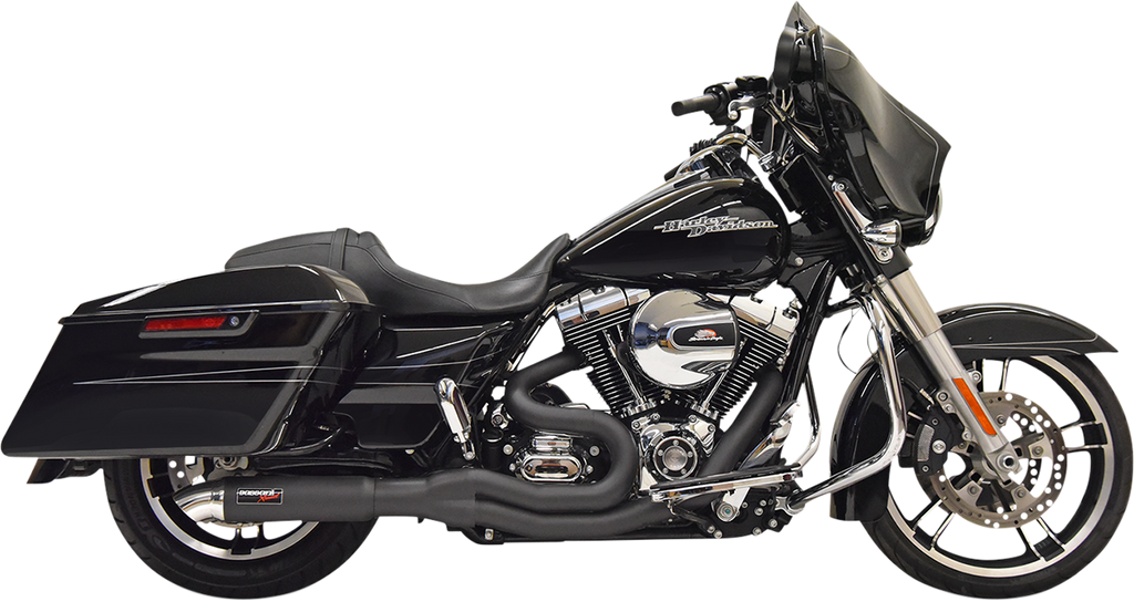 BASSANI XHAUST 2:1 Exhaust - Hotrod - Black 1F67B - Team Dream Rides