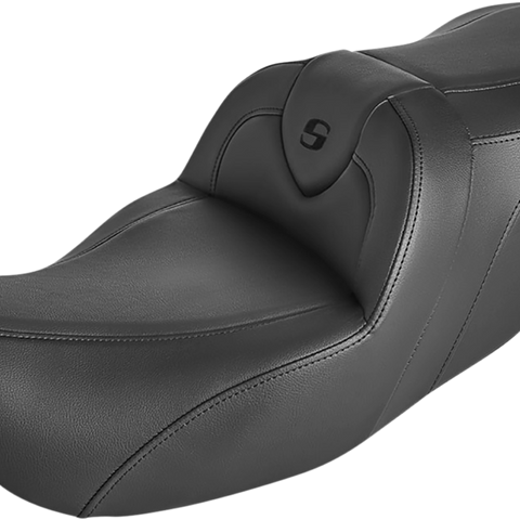 SADDLEMEN Roadsofa* Seat - without Backrest - Black/Black Stitching - FLH/FLT '08-'23 808-07B-187 - Team Dream Rides