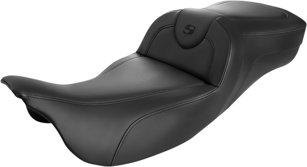 SADDLEMEN Roadsofa* Extended Reach Seat - Black/Black Stitching - w/o Backrest 808-07B-188 - Team Dream Rides