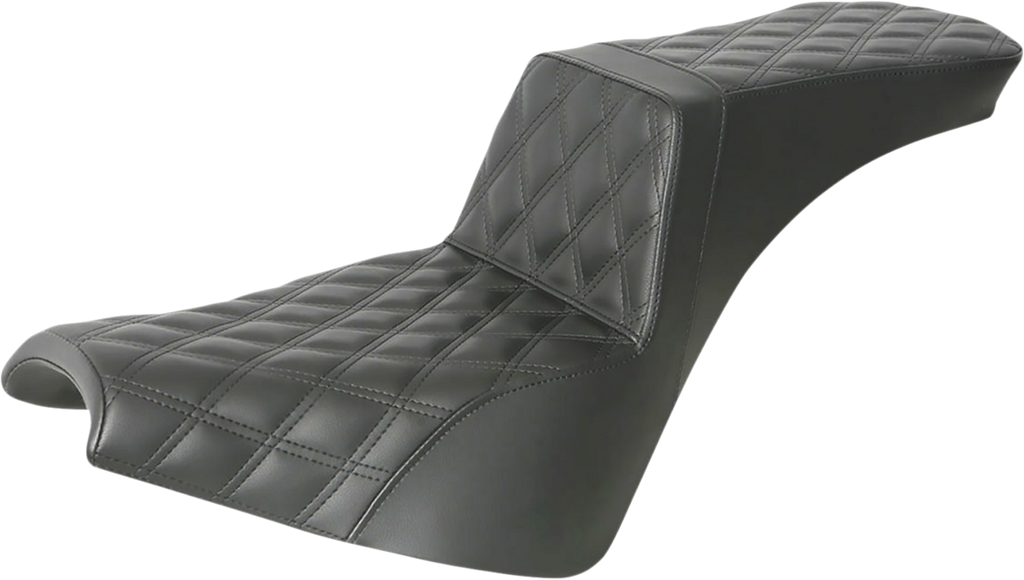 SADDLEMEN Step-Up Seat - Full Lattice Stitch - Black 818-30-195 - Team Dream Rides