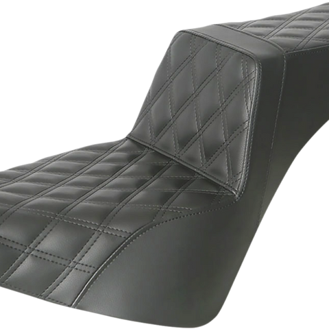 SADDLEMEN Step-Up Seat - Full Lattice Stitch - Black 818-30-195 - Team Dream Rides