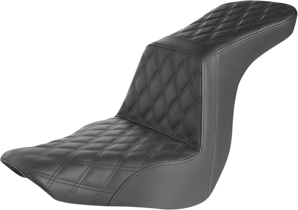 SADDLEMEN Step-Up Seat - Full Lattice Stitch - Black 818-29-195 - Team Dream Rides