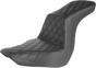 SADDLEMEN Step-Up Seat - Full Lattice Stitch - Black 818-29-195 - Team Dream Rides