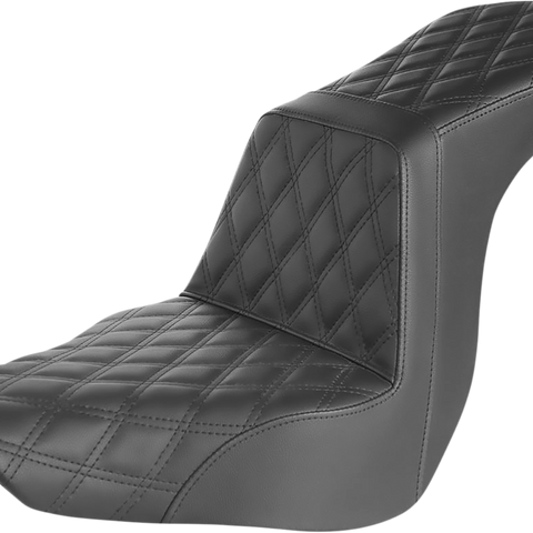 SADDLEMEN Step-Up Seat - Full Lattice Stitch - Black 818-29-195 - Team Dream Rides