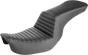 SADDLEMEN Step-Up Seat - Front Tuck-n-Roll - Black - Dyna 806-04-191 - Team Dream Rides