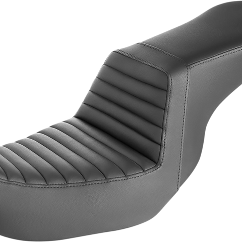 SADDLEMEN Step-Up Seat - Front Tuck-n-Roll - Black - Dyna 806-04-191 - Team Dream Rides