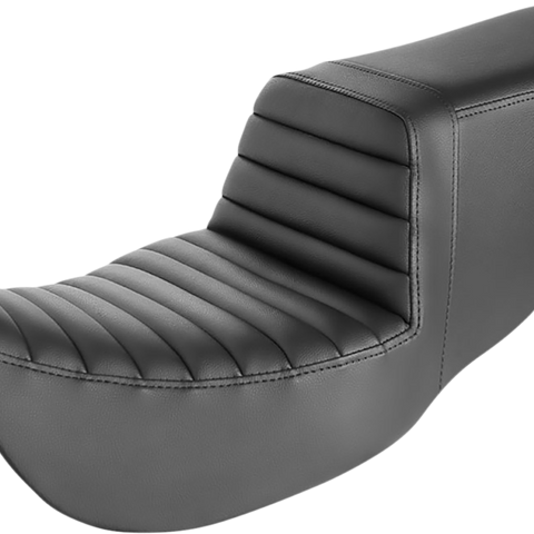 SADDLEMEN Step-Up Seat - Front Tuck-n-Roll - Black - FLH 808-07B-191 - Team Dream Rides