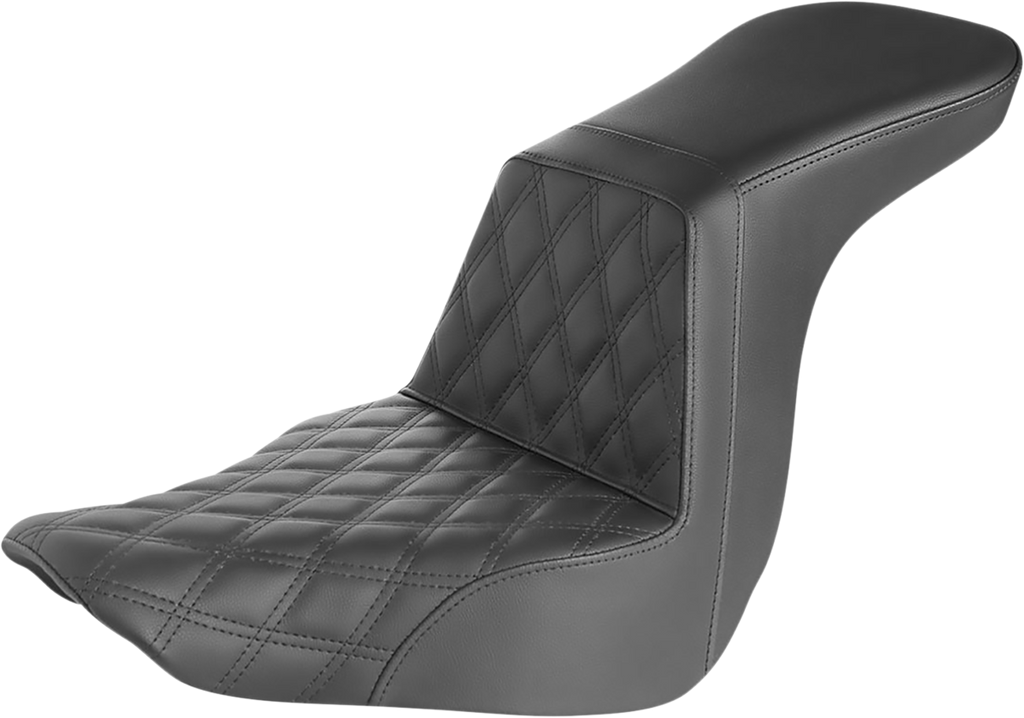 SADDLEMEN Step-Up Seat - Front Lattice Stitch - Black 818-29-192 - Team Dream Rides