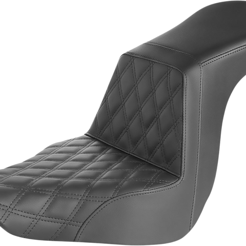 SADDLEMEN Step-Up Seat - Front Lattice Stitch - Black 818-29-192 - Team Dream Rides