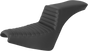 SADDLEMEN Step-Up Seat - Front Tuck-n-Roll - Black 818-30-191 - Team Dream Rides