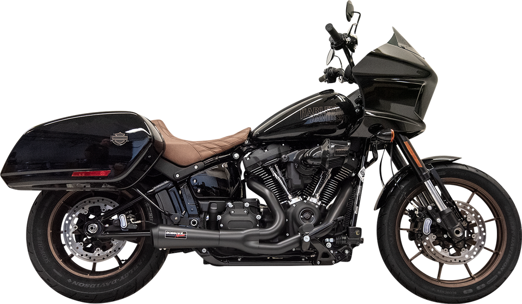 BASSANI XHAUST The Ripper Short Road Rage 2-into-1 Exhaust System - Black 1S74B - Team Dream Rides