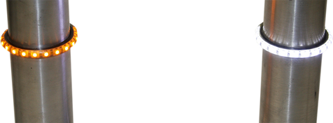 CUSTOM DYNAMICS WRAPZ® Fork Lights - 49 mm - Smoke Lens TruWRAPZ® 360 Degree LED Fork Lights - Team Dream Rides