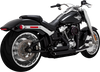 VANCE & HINES Shortshots Staggered Exhaust System - Matte Black 47335 - Team Dream Rides