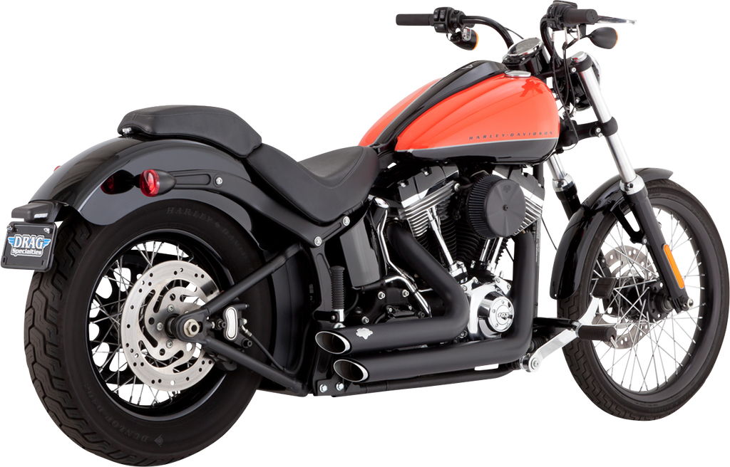 VANCE & HINES Shortshots Staggered Exhaust System - Matte Black 47325 - Team Dream Rides