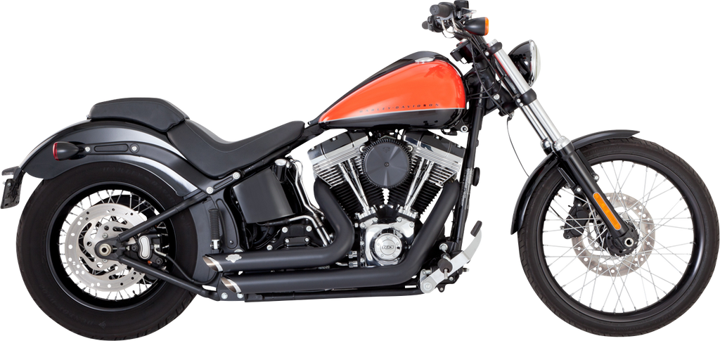 VANCE & HINES Shortshots Staggered Exhaust System - Matte Black 47325 - Team Dream Rides