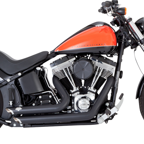 VANCE & HINES Shortshots Staggered Exhaust System - Matte Black 47325 - Team Dream Rides