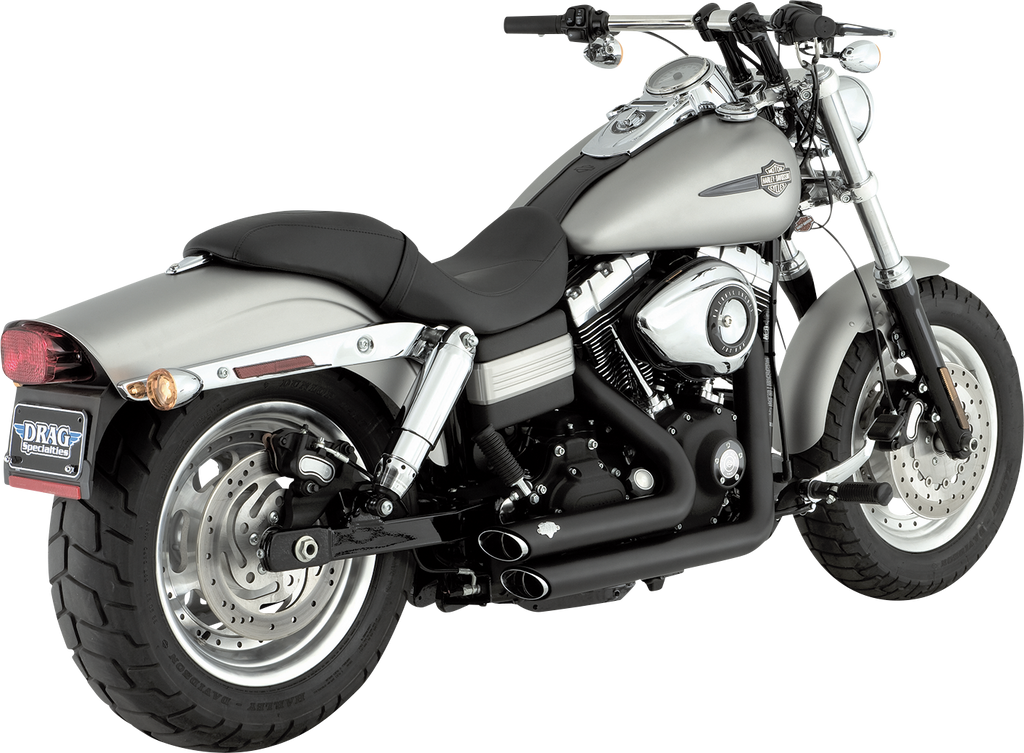 VANCE & HINES Shortshots Staggered Exhaust System - Matte Black 47317 - Team Dream Rides