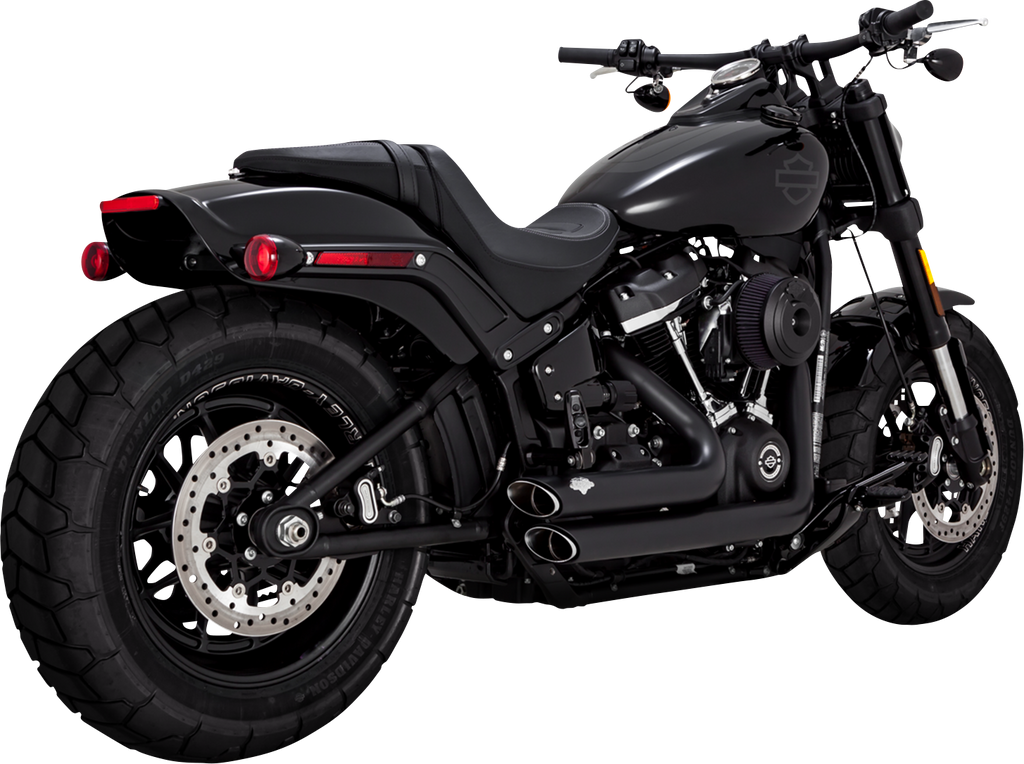 VANCE & HINES Short Shot Staggered Exhaust System - Black 47333 - Team Dream Rides
