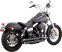 VANCE & HINES Big Shots Staggered Exhaust System - Black 47338 - Team Dream Rides
