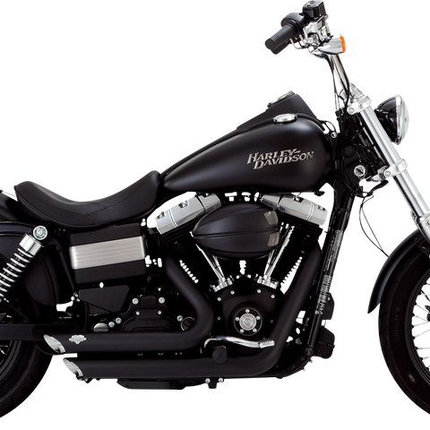 VANCE & HINES Shortshots Staggered Exhaust System - Matte Black 47327 - Team Dream Rides