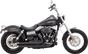 VANCE & HINES Big Shots Staggered Exhaust System - Black 47338 - Team Dream Rides