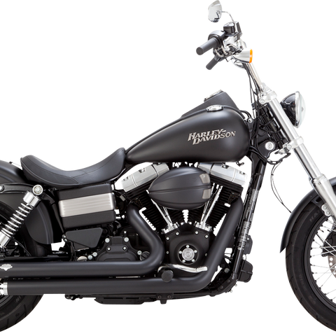 VANCE & HINES Big Shots Staggered Exhaust System - Black 47338 - Team Dream Rides