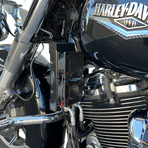 ULTRACOOL Oil Cooler Kit - Naked - Black - Team Dream Rides