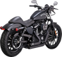 VANCE & HINES Shortshots Staggered Exhaust System - Black 47329 - Team Dream Rides