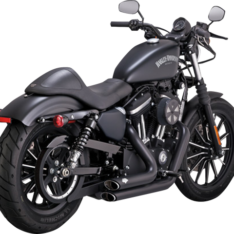 VANCE & HINES Shortshots Staggered Exhaust System - Black 47329 - Team Dream Rides