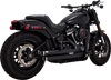 VANCE & HINES Big Shots Staggered Exhaust System - Black 47341 - Team Dream Rides